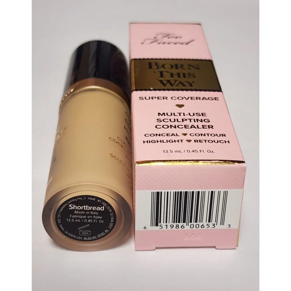 Too Faced Shortbread Born This Way Multi Use Sculpting Concealer Full Size New